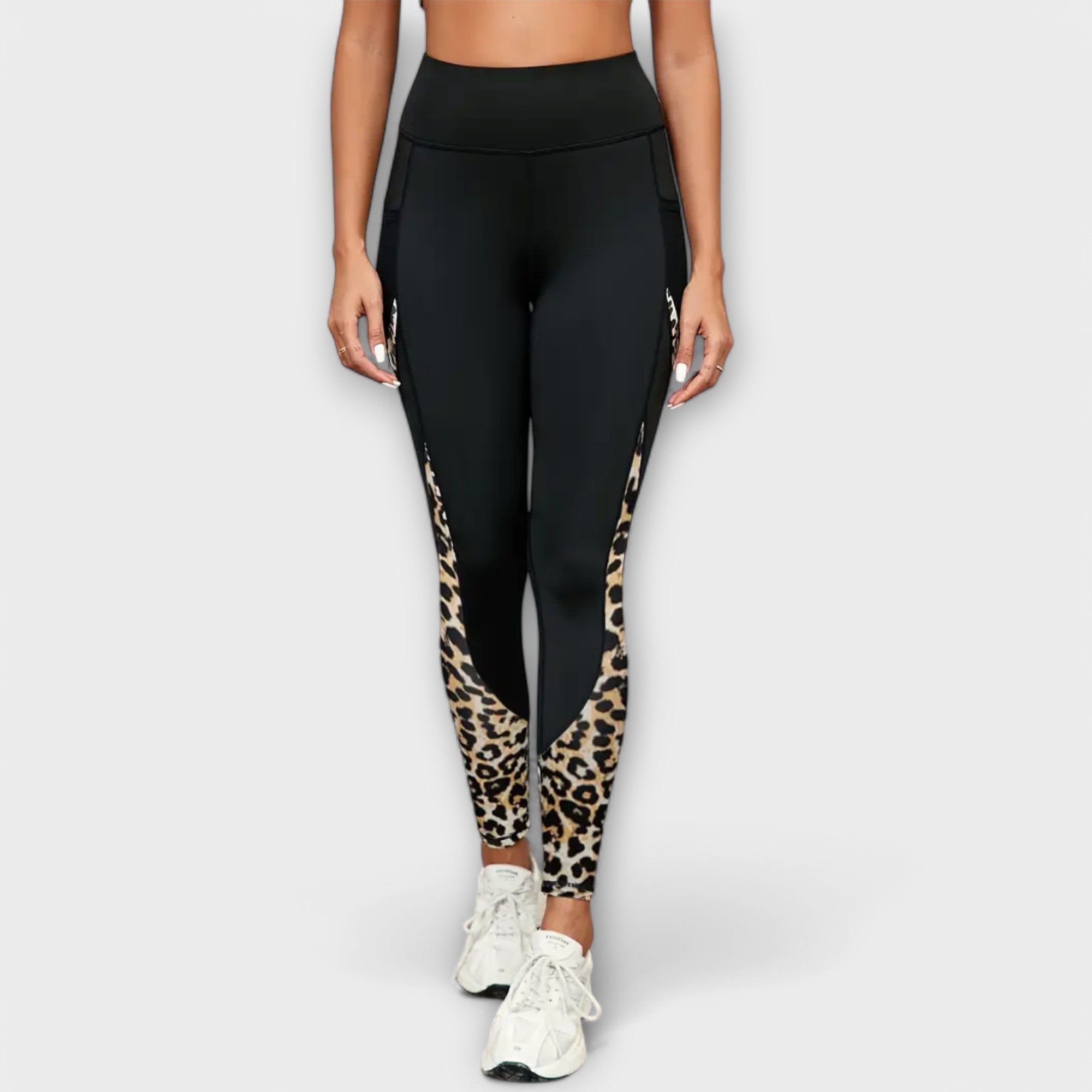 Iga – Damskie legginsy z wysokim stanem w panterkę