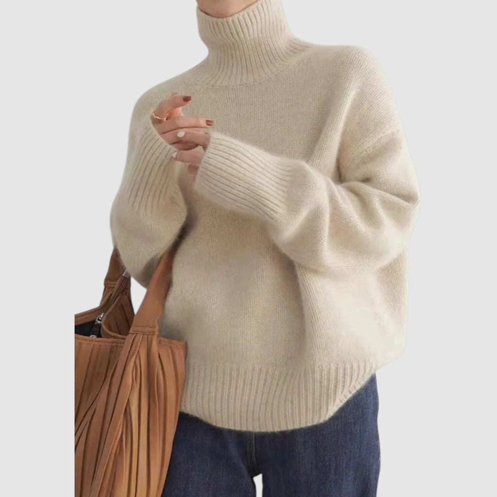Isa – Damski sweter z wysokim golfem