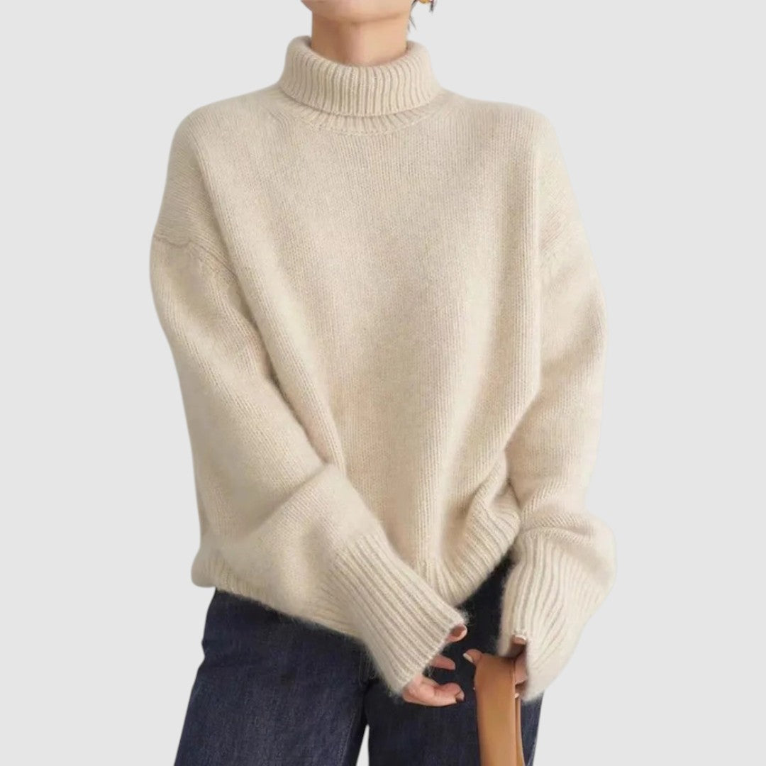Isa – Damski sweter z wysokim golfem