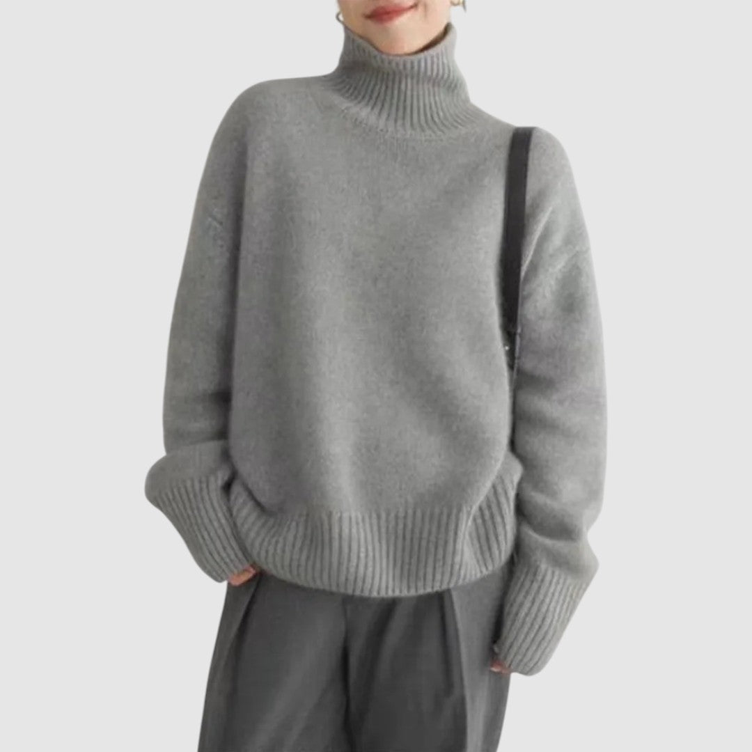 Isa – Damski sweter z wysokim golfem