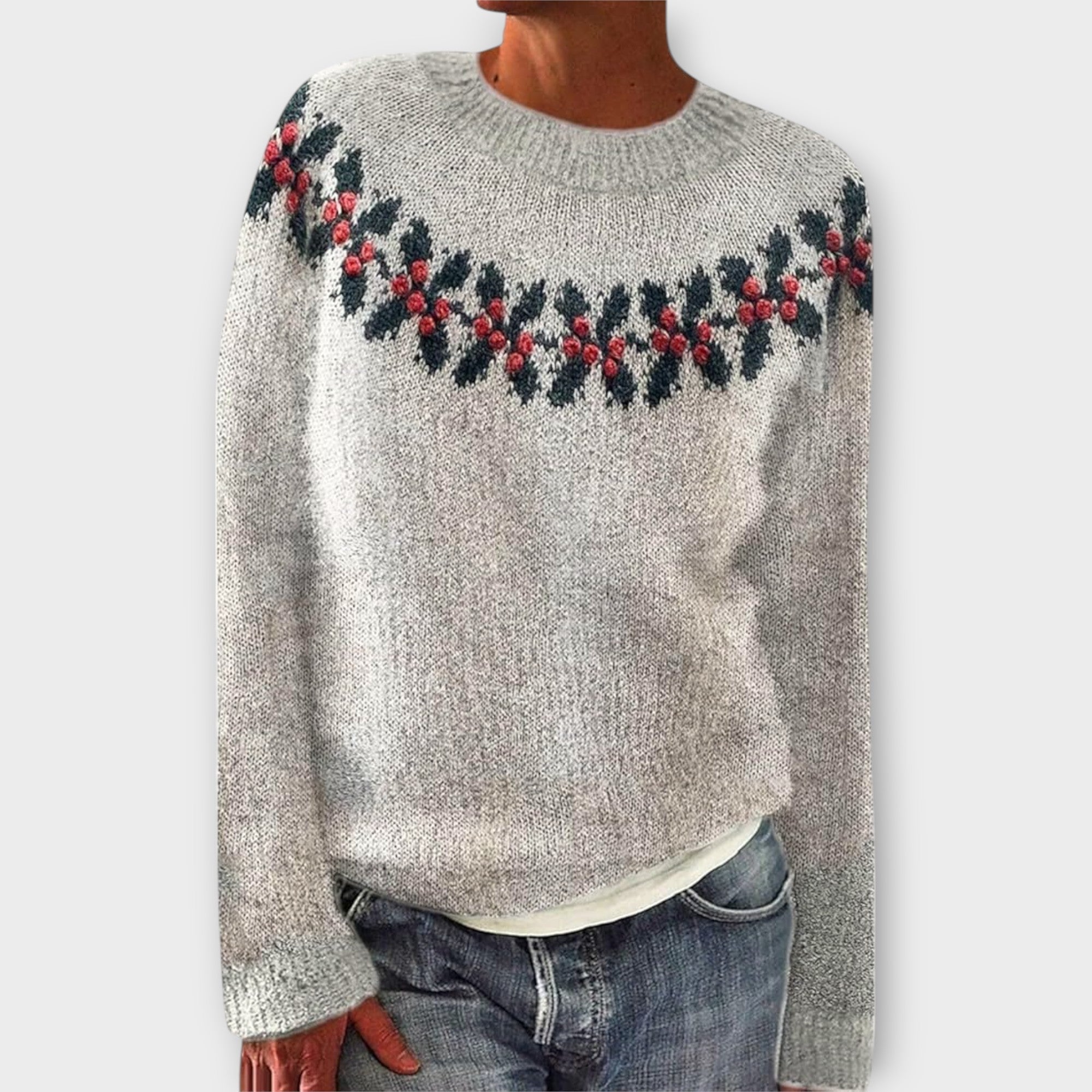 Simone – Sweter damski w świąteczny wzór