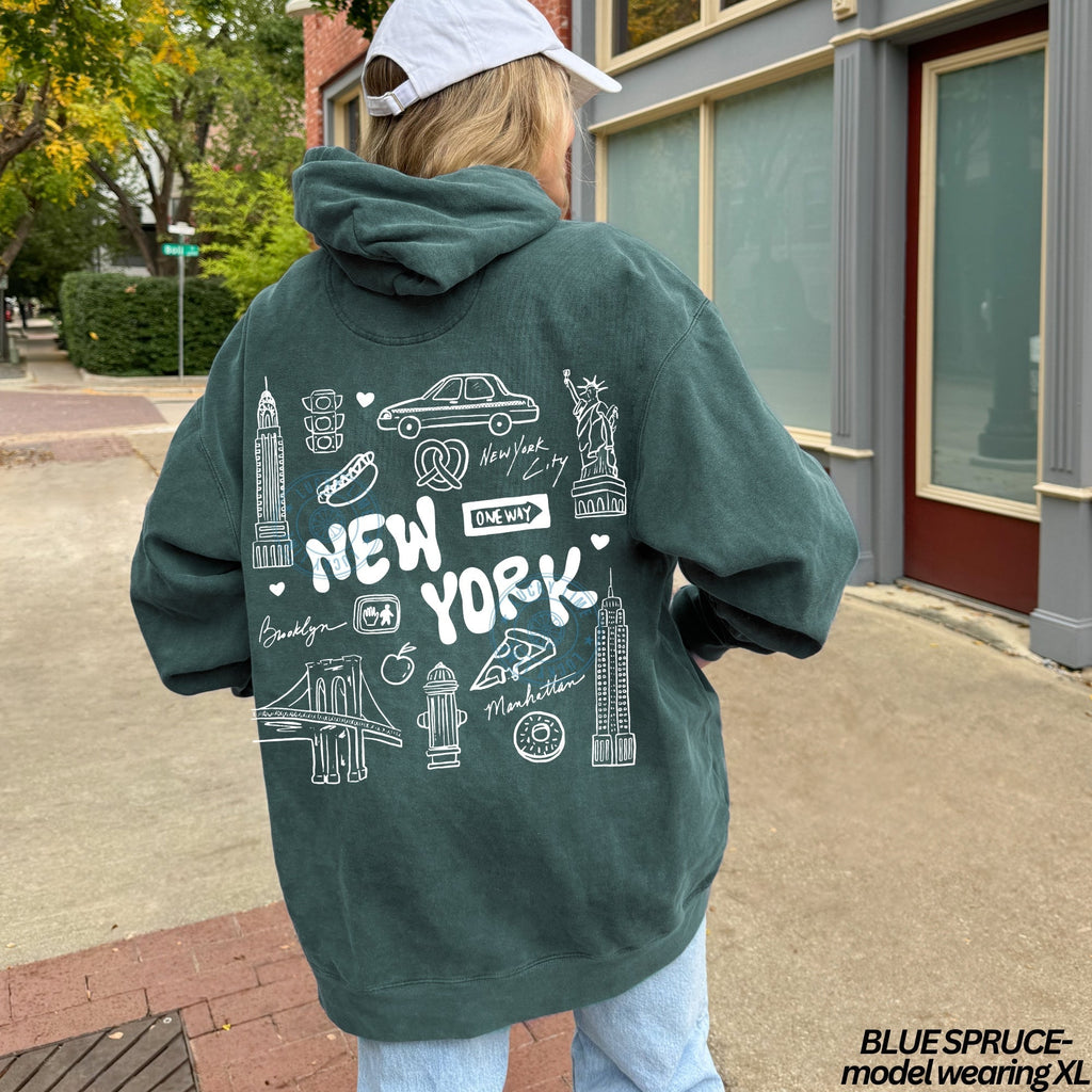 Nora – Bluza damska z nadrukiem inspirowanym Nowym Jorkiem