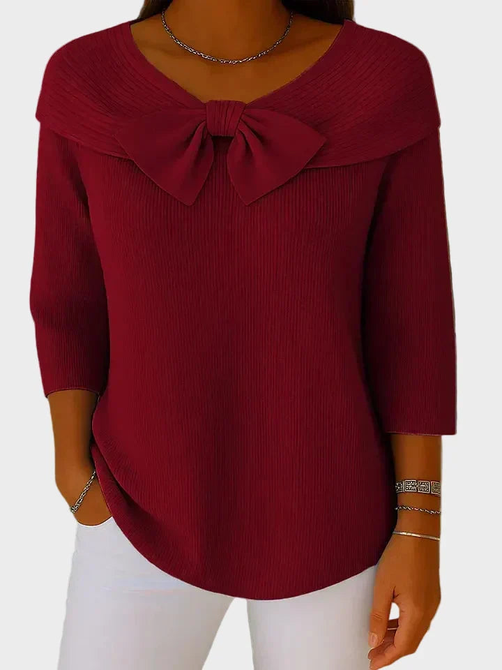Aline – Sweter damski z kokardą