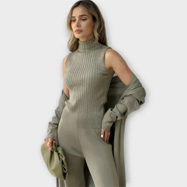 Sandra – Elegancki damski zestaw trzyczęściowy