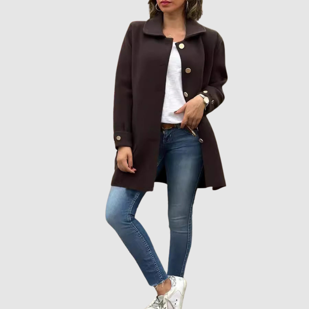 Martina Noelle – Płaszcz damski oversize na guziki