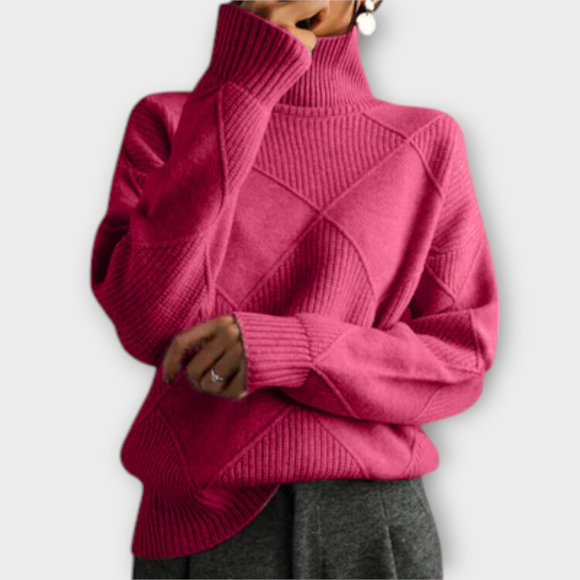 Melanie Rose – Damski sweter z golfem