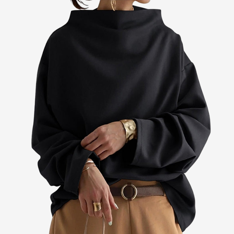 Nina – Damski sweter oversize z golfem