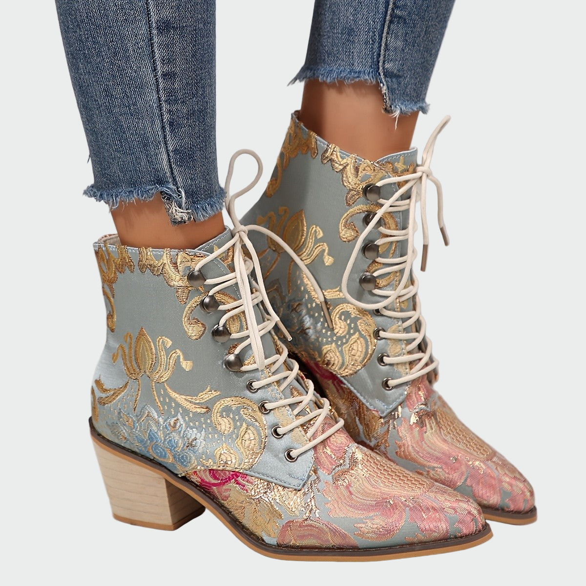 Meda – Buty damskie w kwiatowy wzór