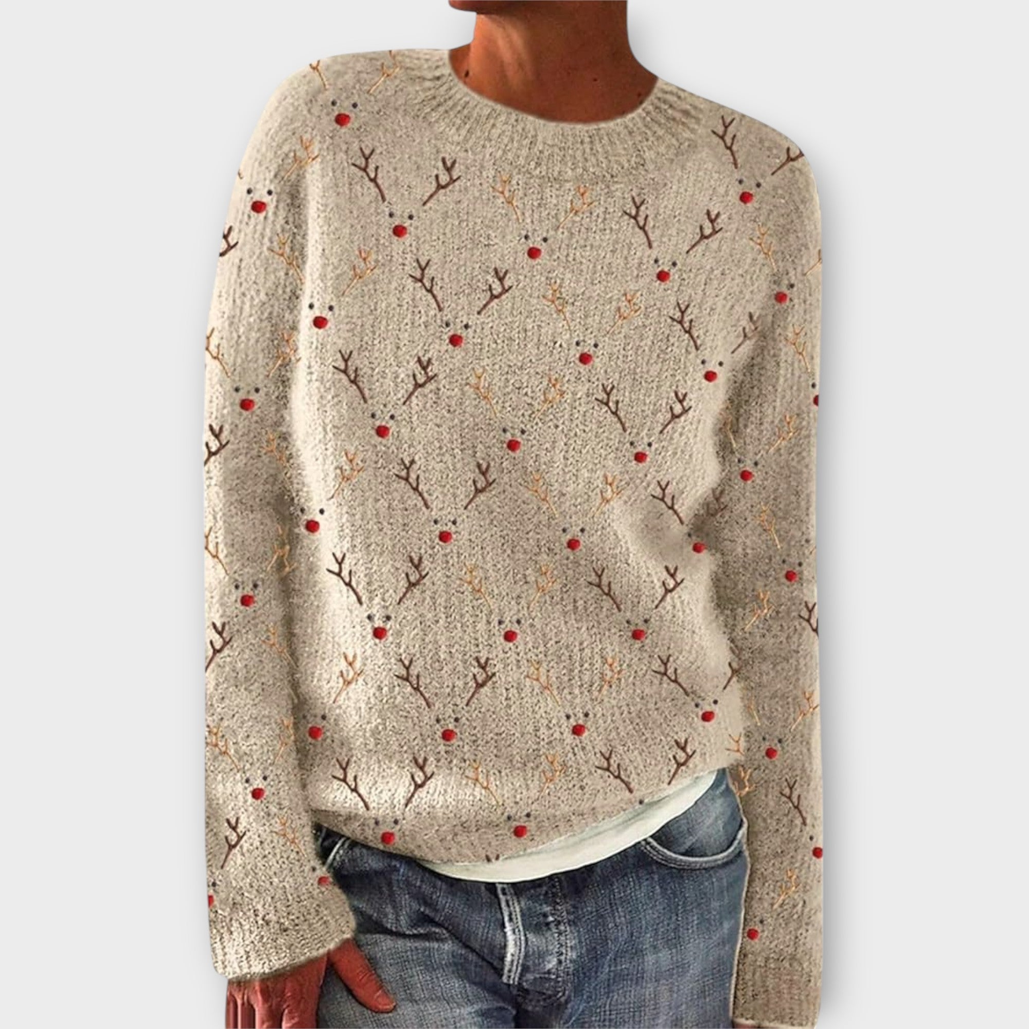 Simone – Sweter damski w świąteczny wzór