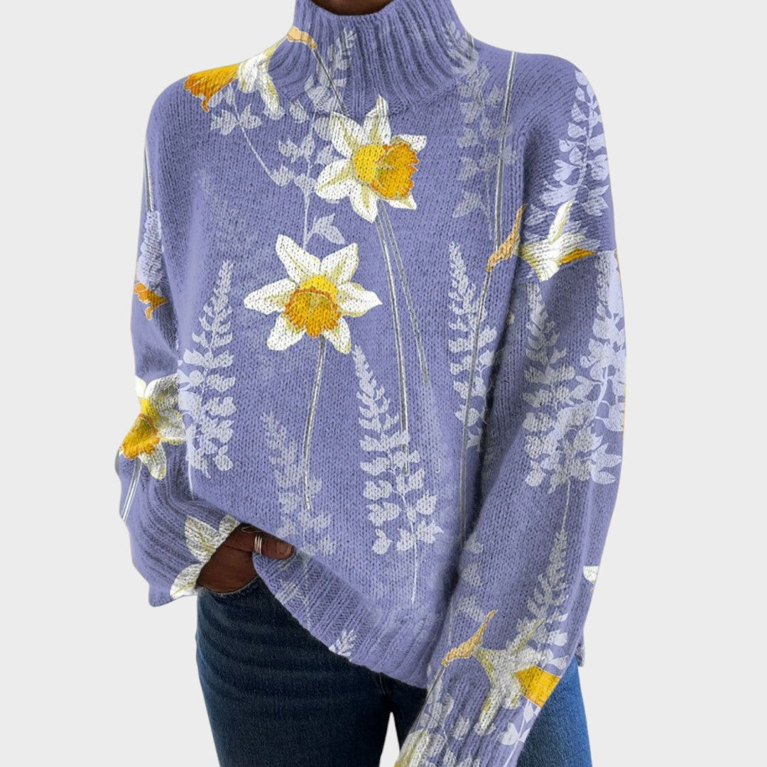 Filipa – Sweter damski z wysokim kołnierzem