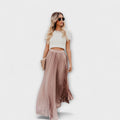 Zofia – Damska spódnica maxi plisowana