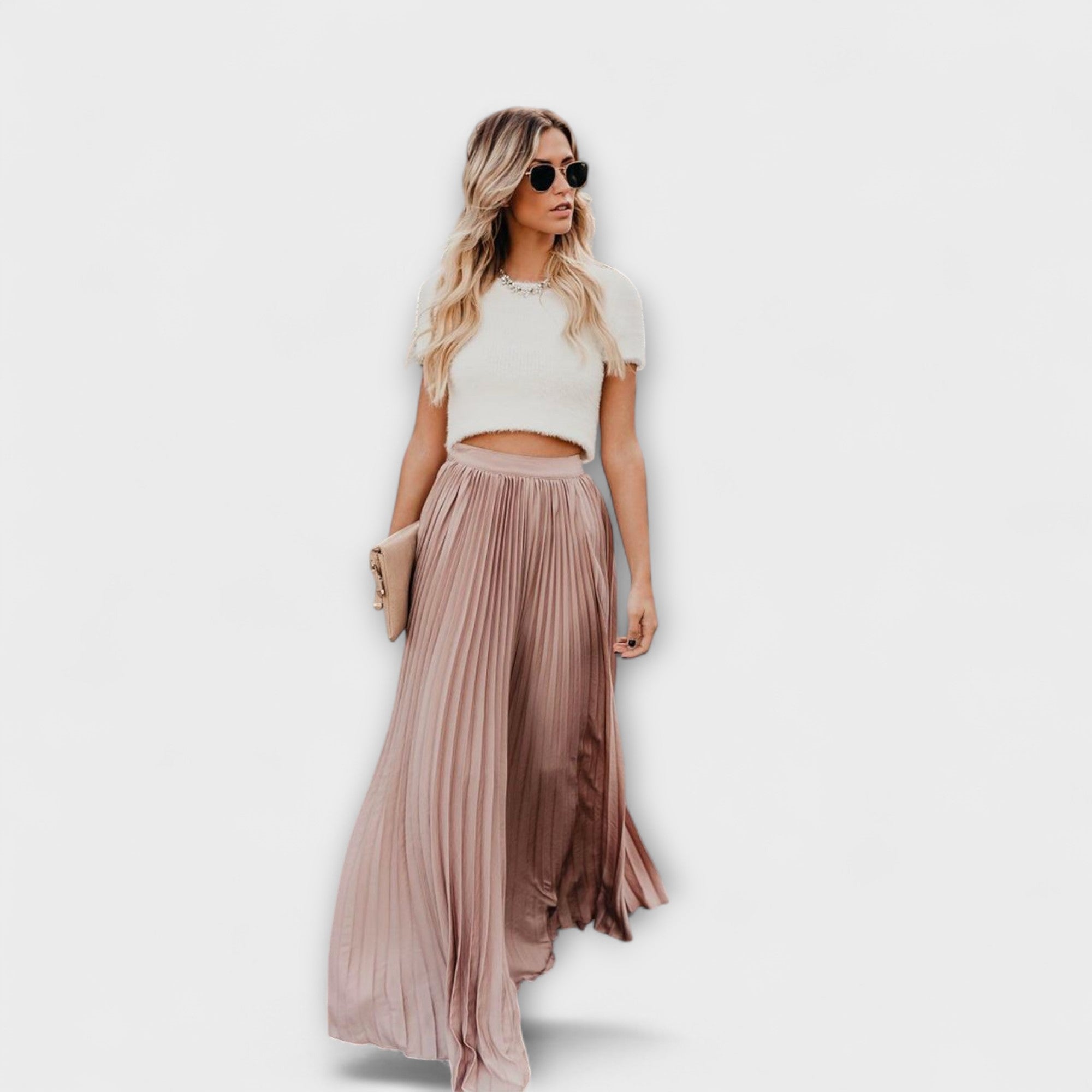 Zofia – Damska spódnica maxi plisowana