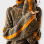 Beatrice – Sweter damski z golfem w stylu vintage