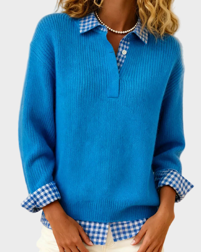 Viktoria – Sweter damski w kolorowy wzór