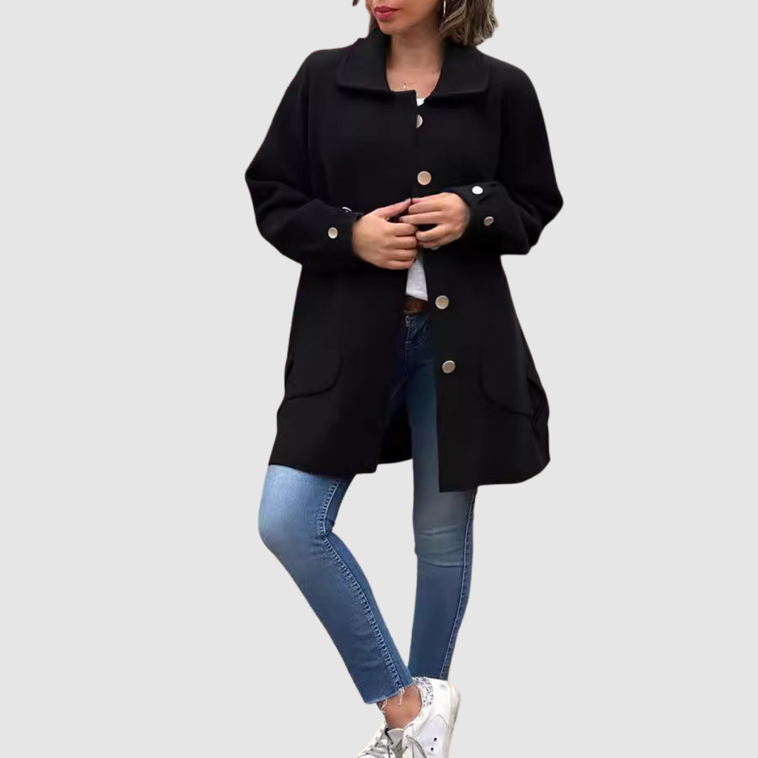Martina Noelle – Płaszcz damski oversize na guziki