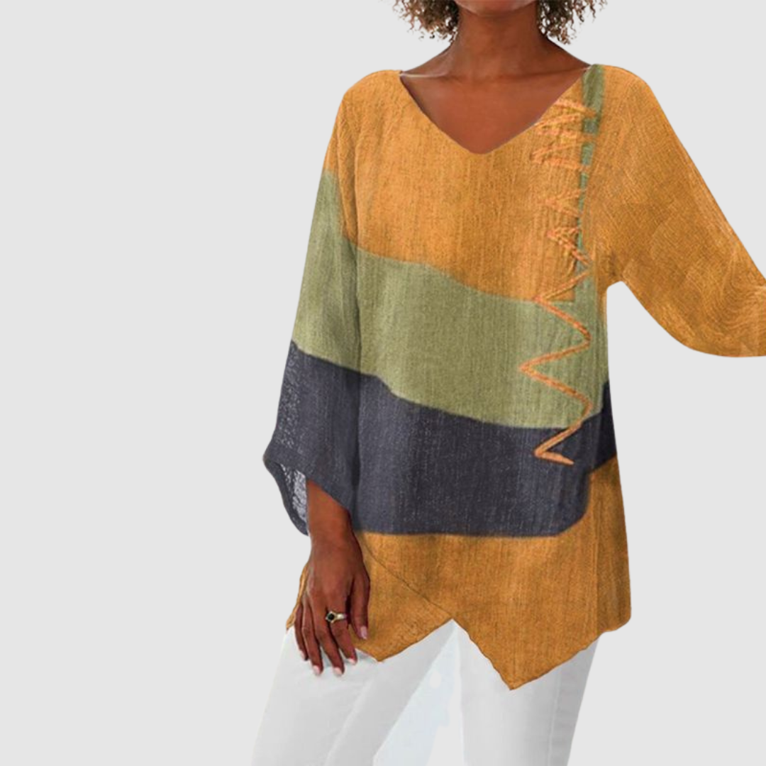Lucie Claire – Sweter damski z dekoltem V