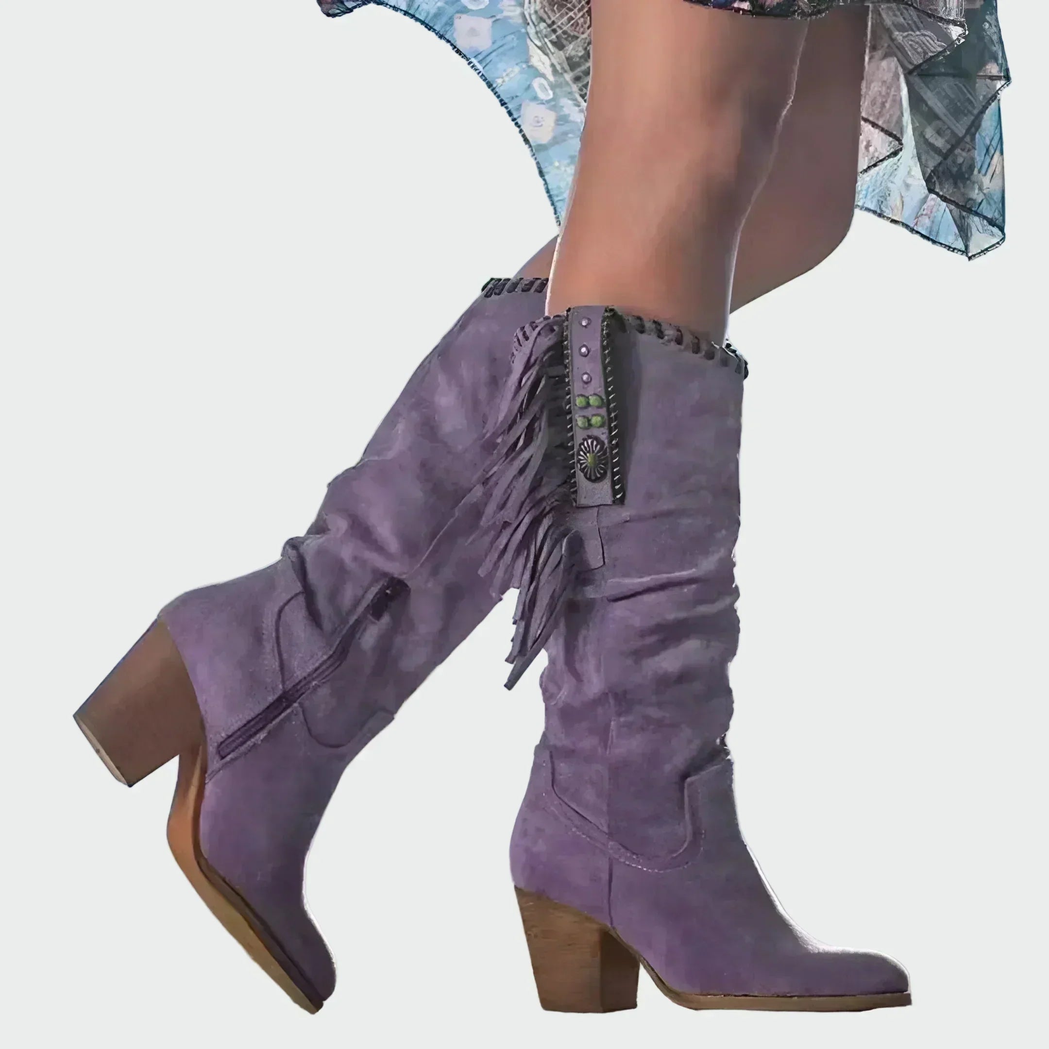 Edyta – Botki damskie w stylu boho-western – zdjęcie produktu