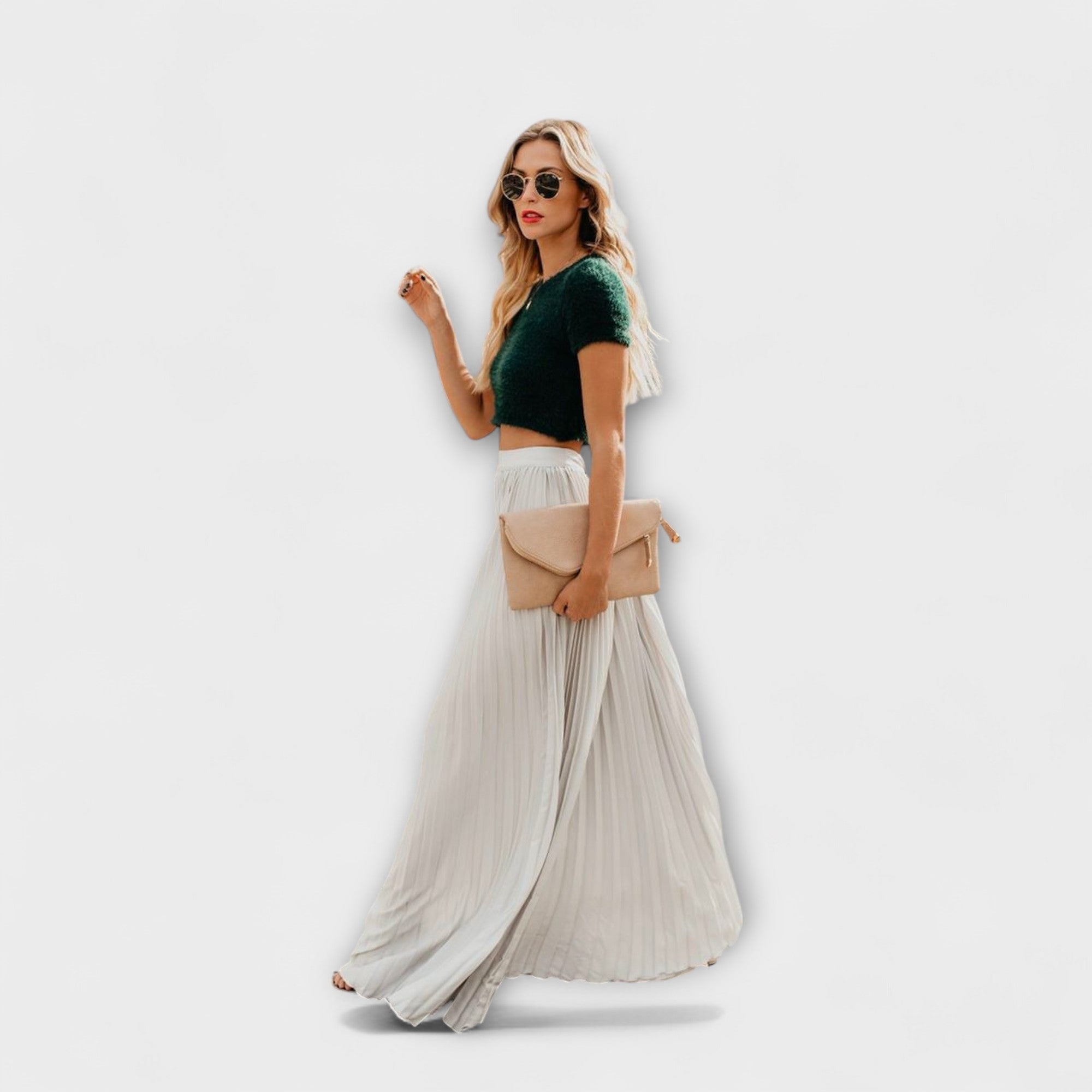 Zofia – Damska spódnica maxi plisowana