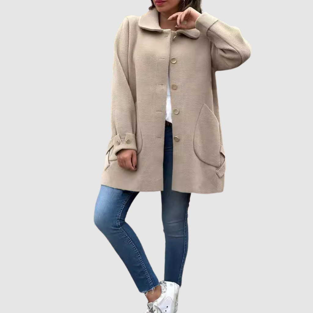 Martina – Płaszcz damski oversize na guziki