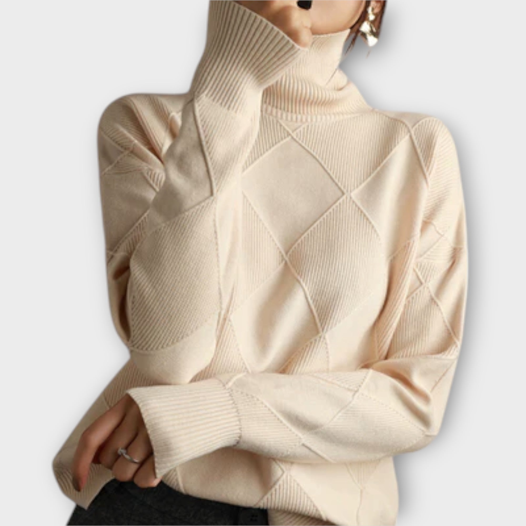 Melanie Rose – Damski sweter z golfem