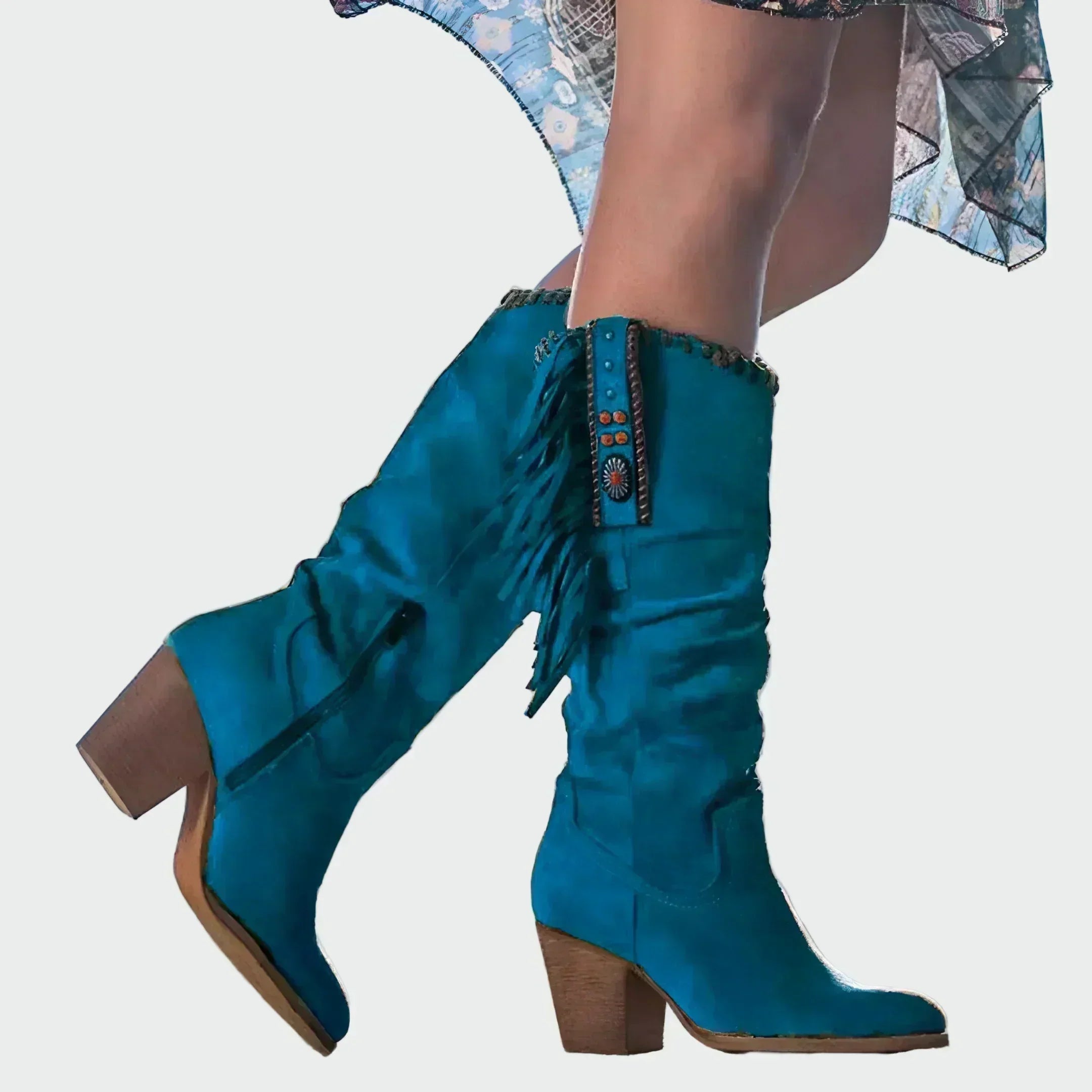 Edyta – Botki damskie w stylu boho-western – zdjęcie produktu