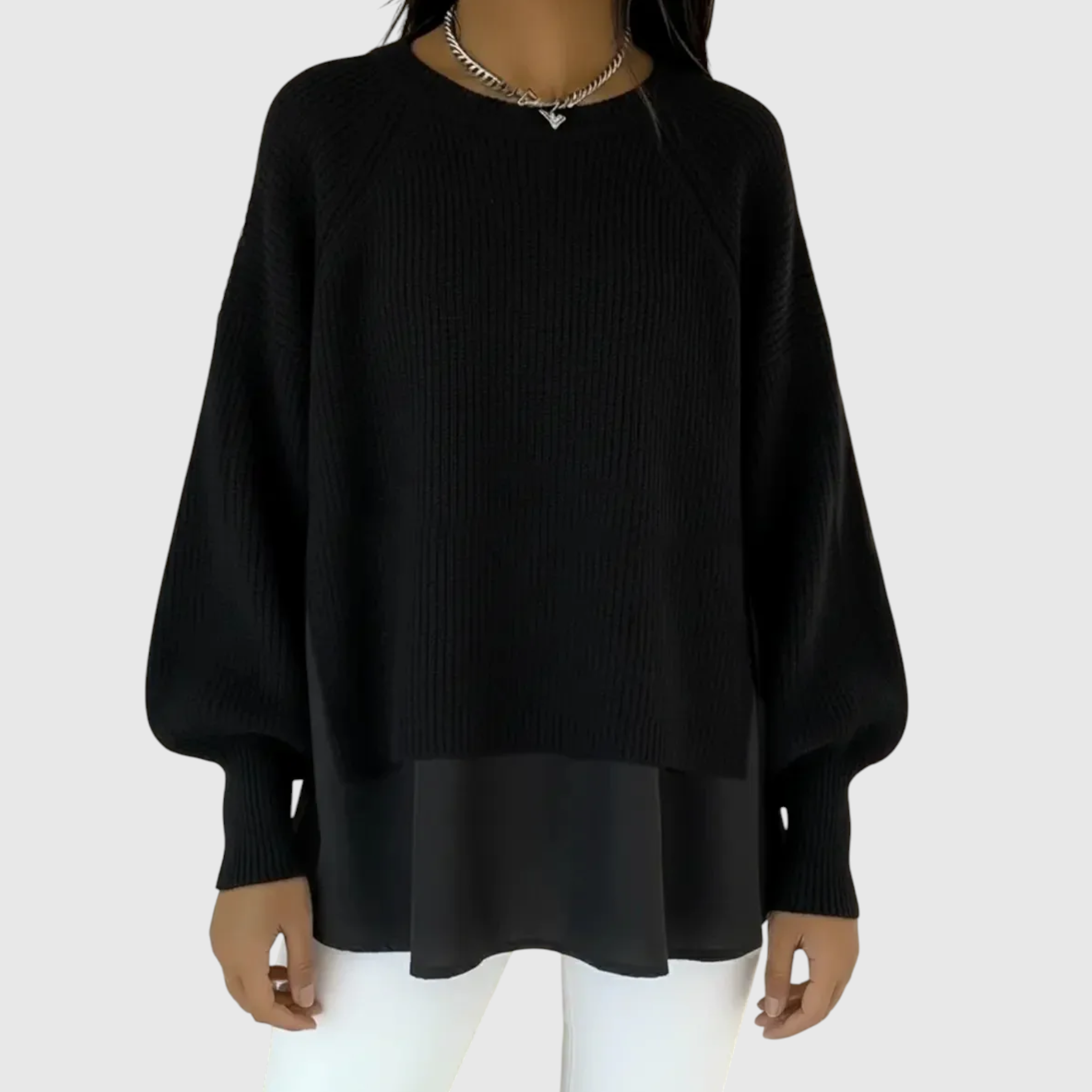 Nora Mae – Sweter damski o warstwowym kroju
