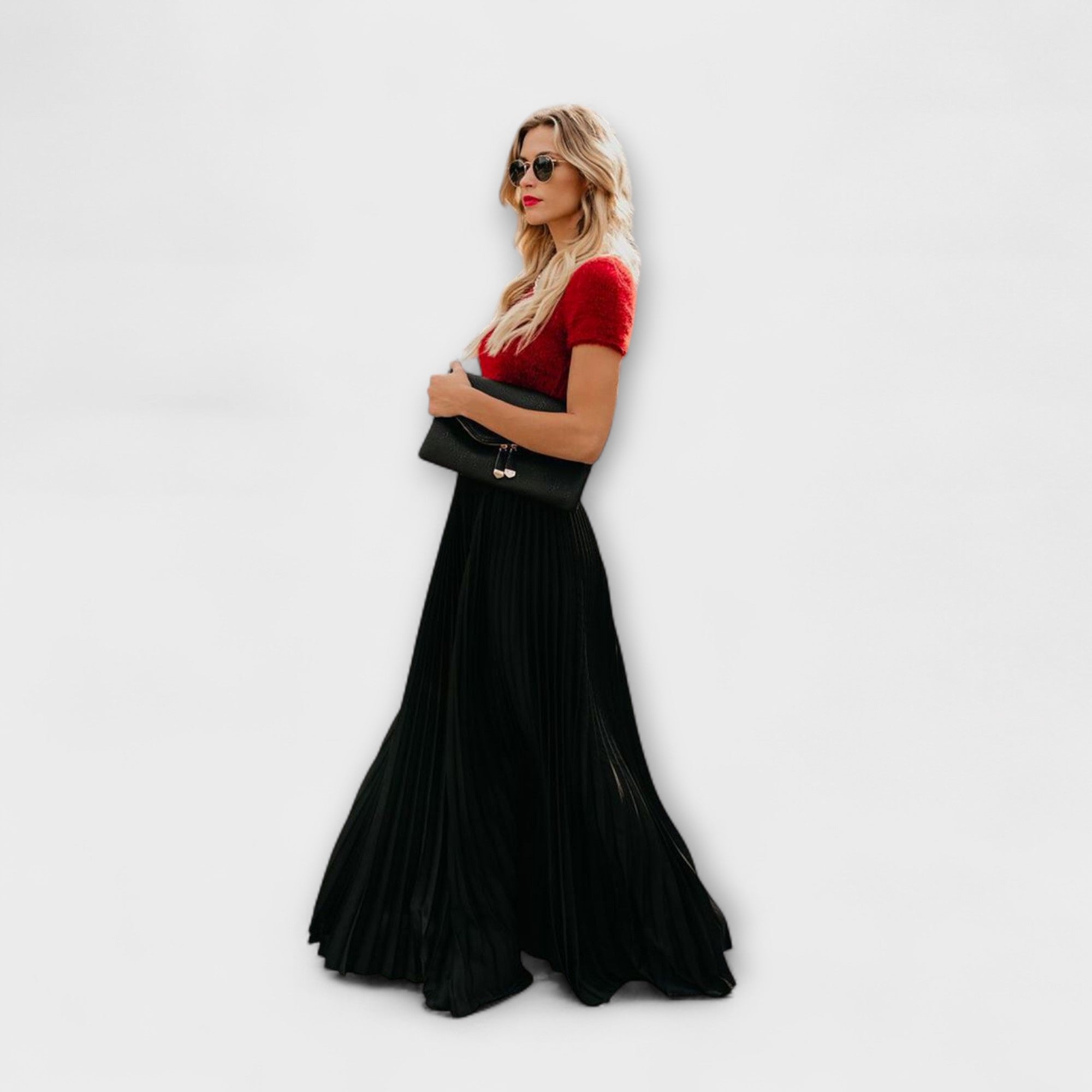 Zofia – Damska spódnica maxi plisowana
