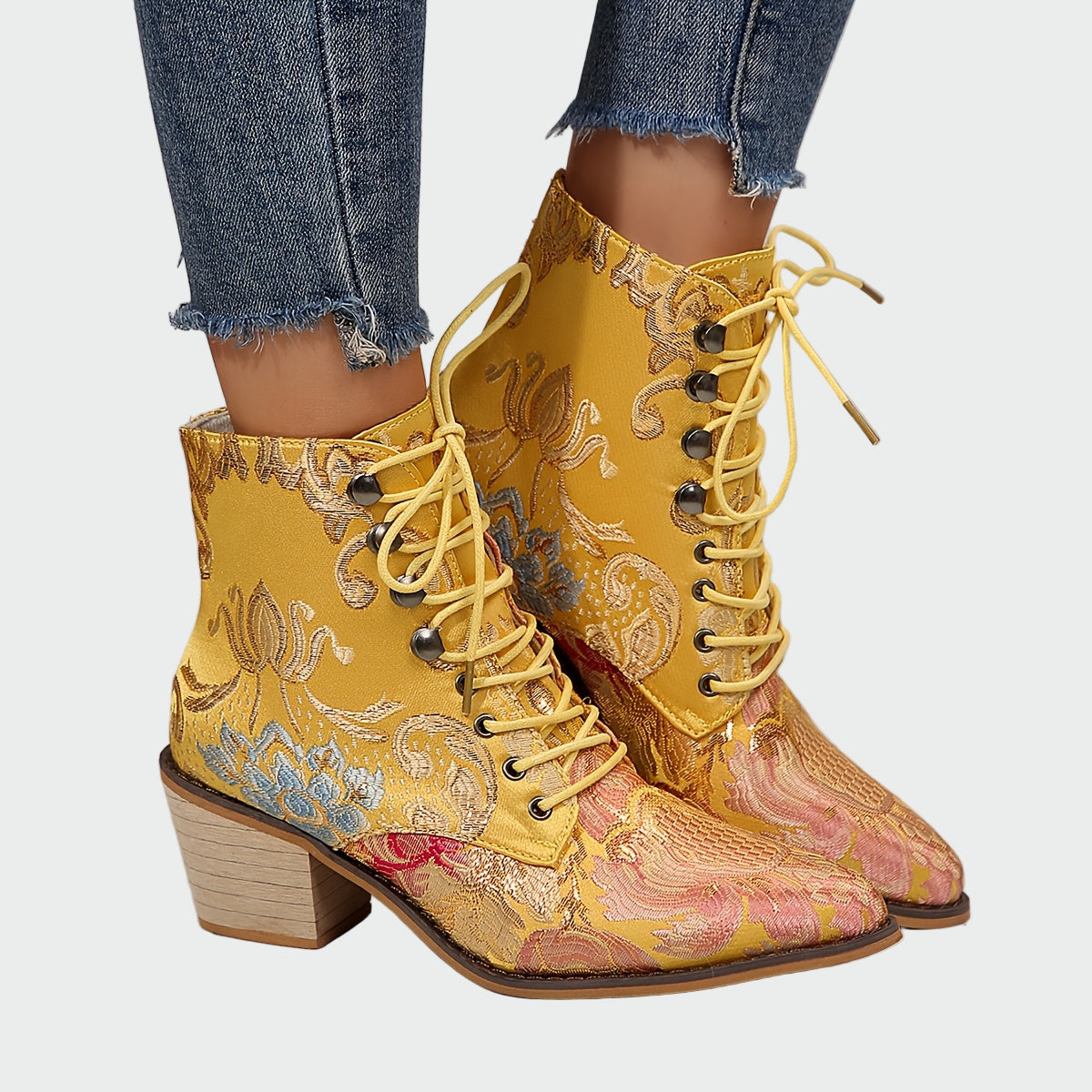 Meda – Buty damskie w kwiatowy wzór