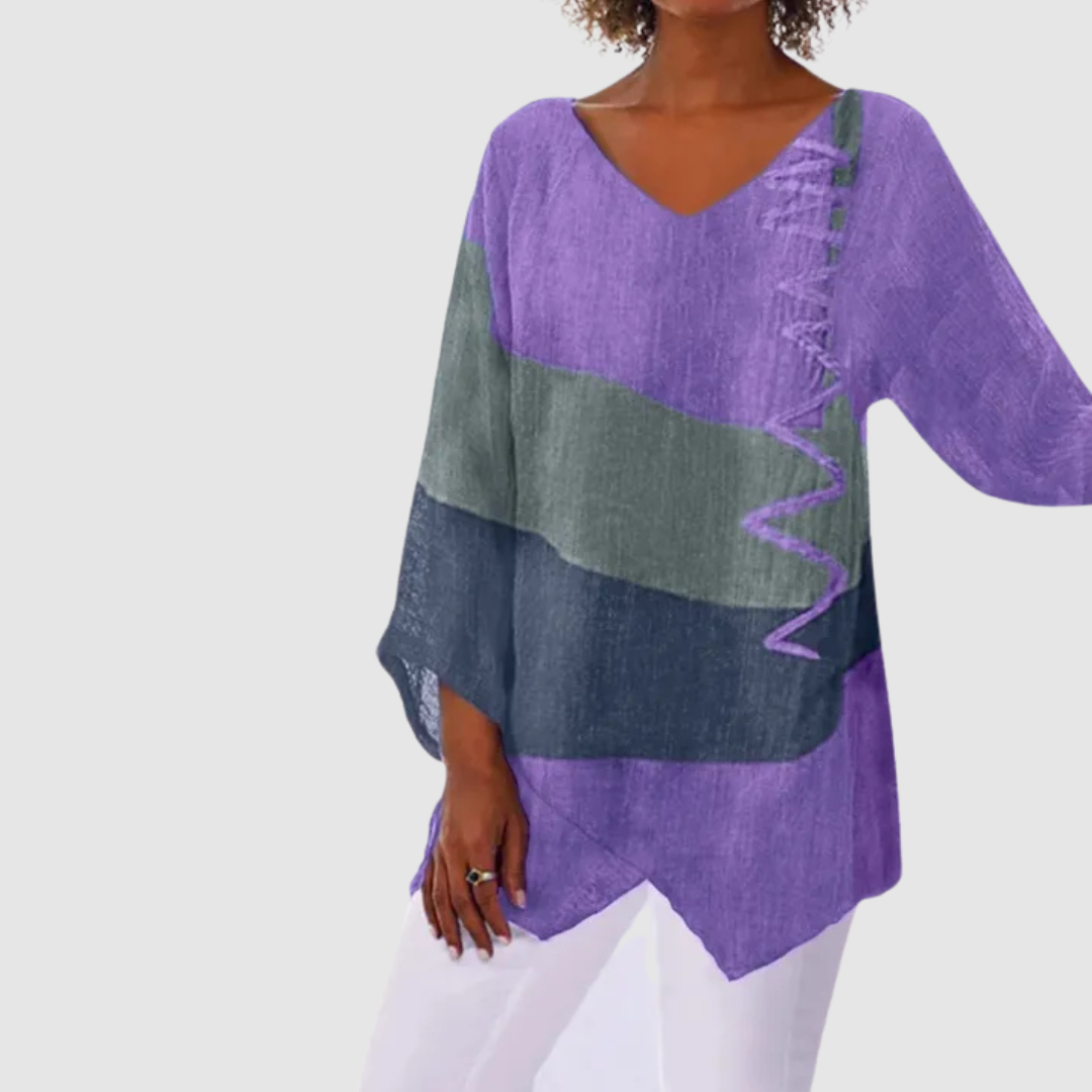 Lucie Claire – Sweter damski z dekoltem V