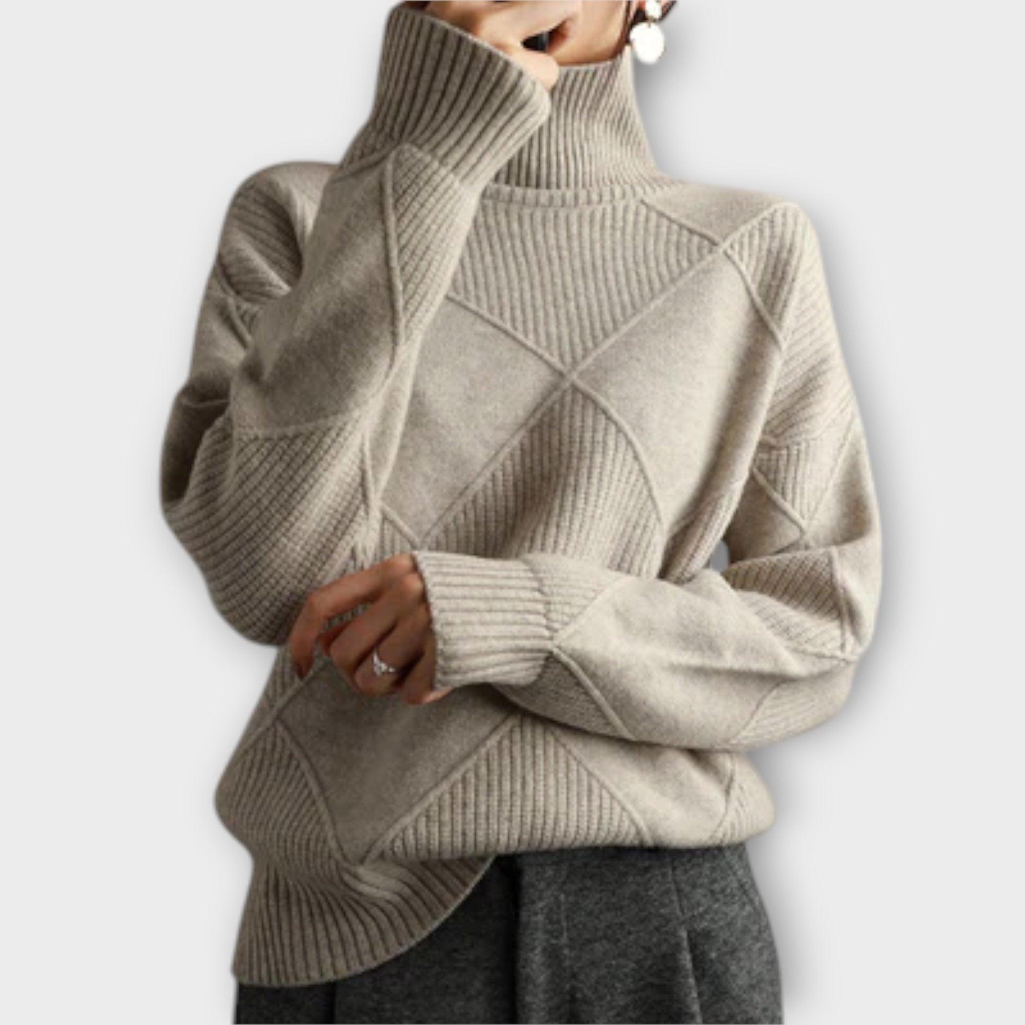 Melanie Rose – Damski sweter z golfem