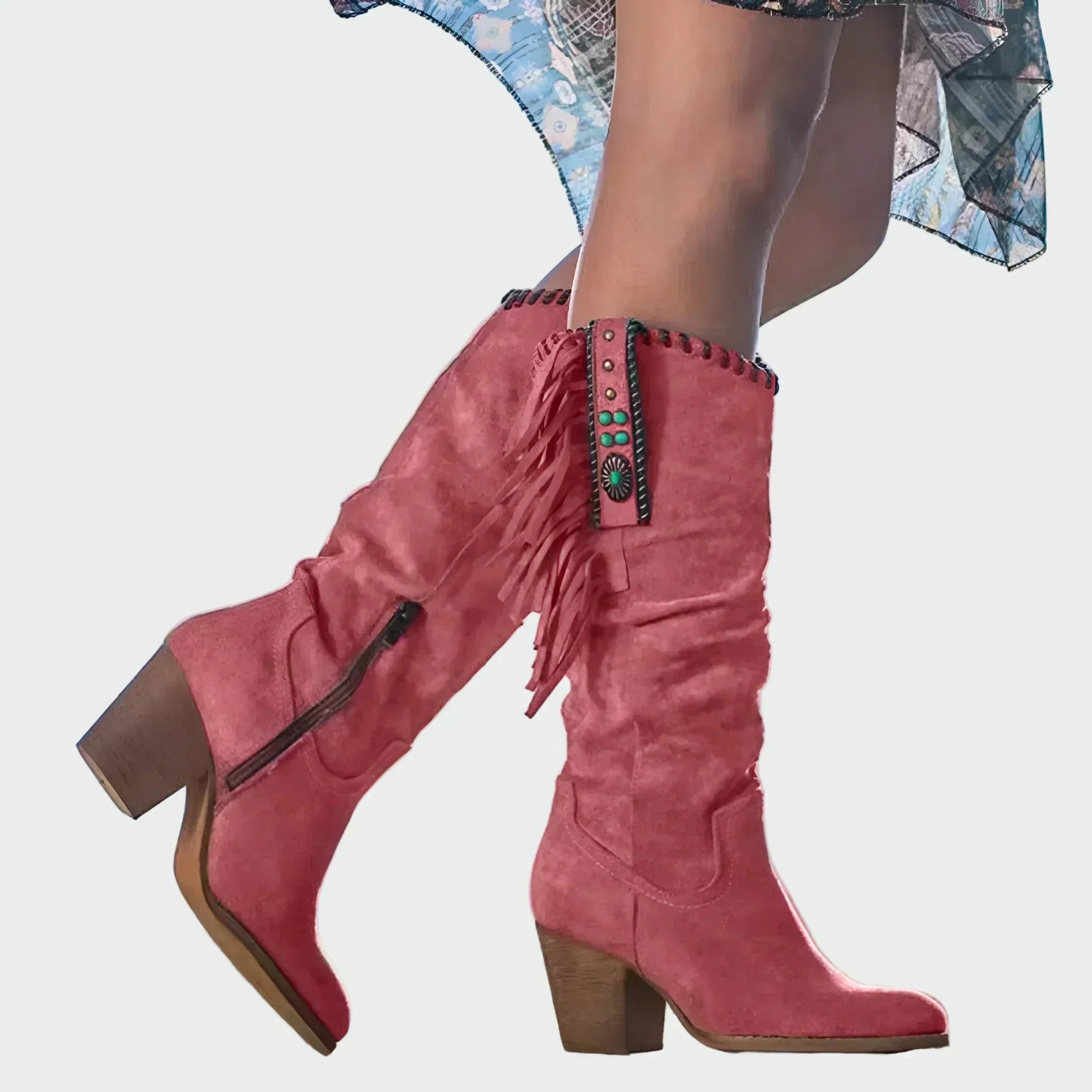 Edyta – Botki damskie w stylu boho-western – zdjęcie produktu