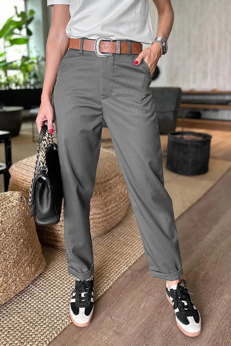 Julia – Eleganckie spodnie damskie w paski