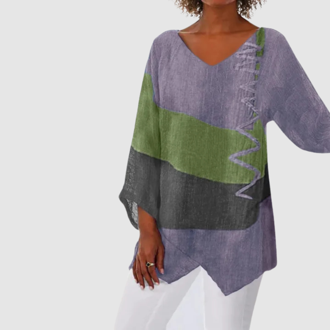 Lucie Claire – Sweter damski z dekoltem V