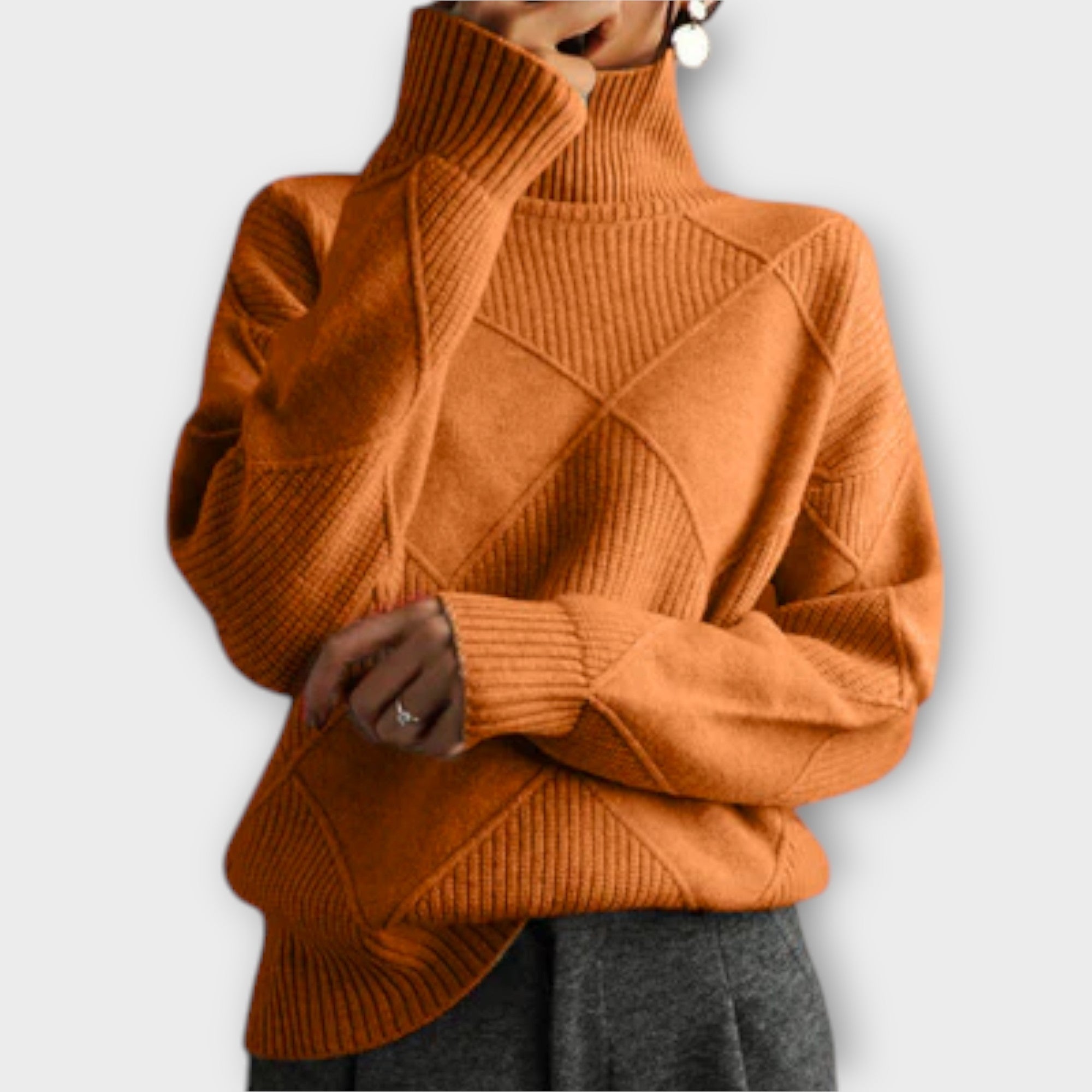 Melanie Rose – Damski sweter z golfem