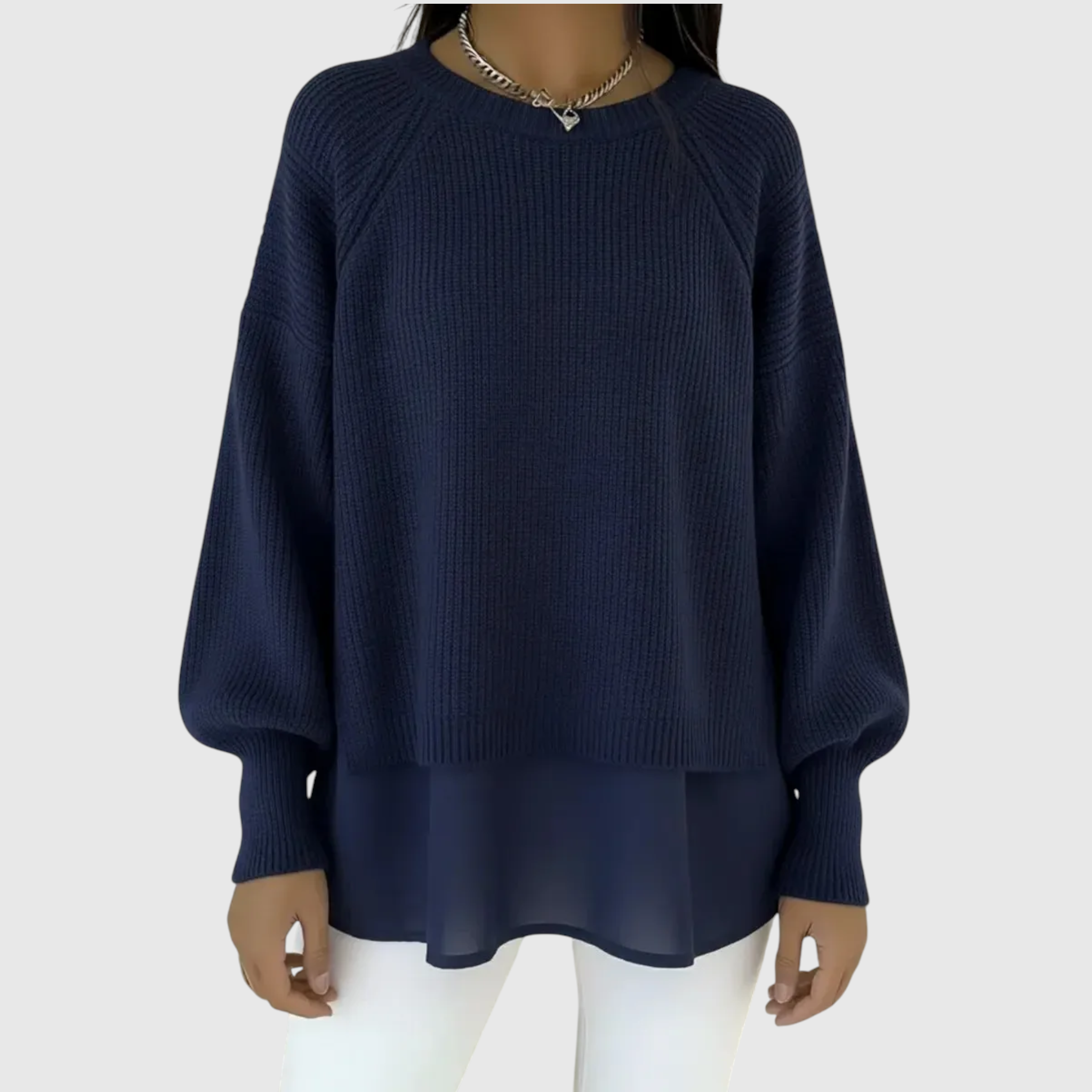 Nora Mae – Sweter damski o warstwowym kroju
