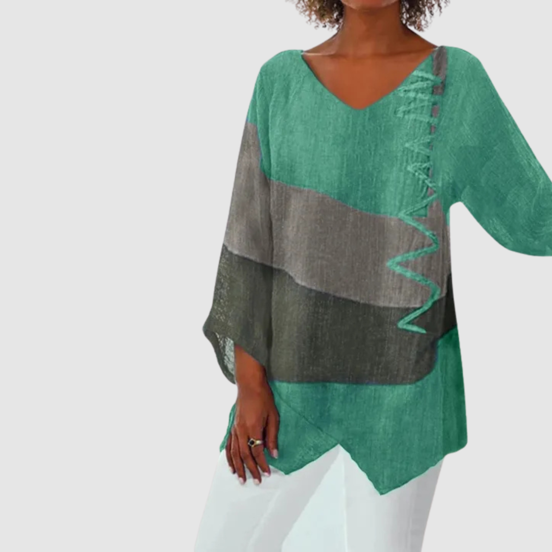 Lucie Claire – Sweter damski z dekoltem V