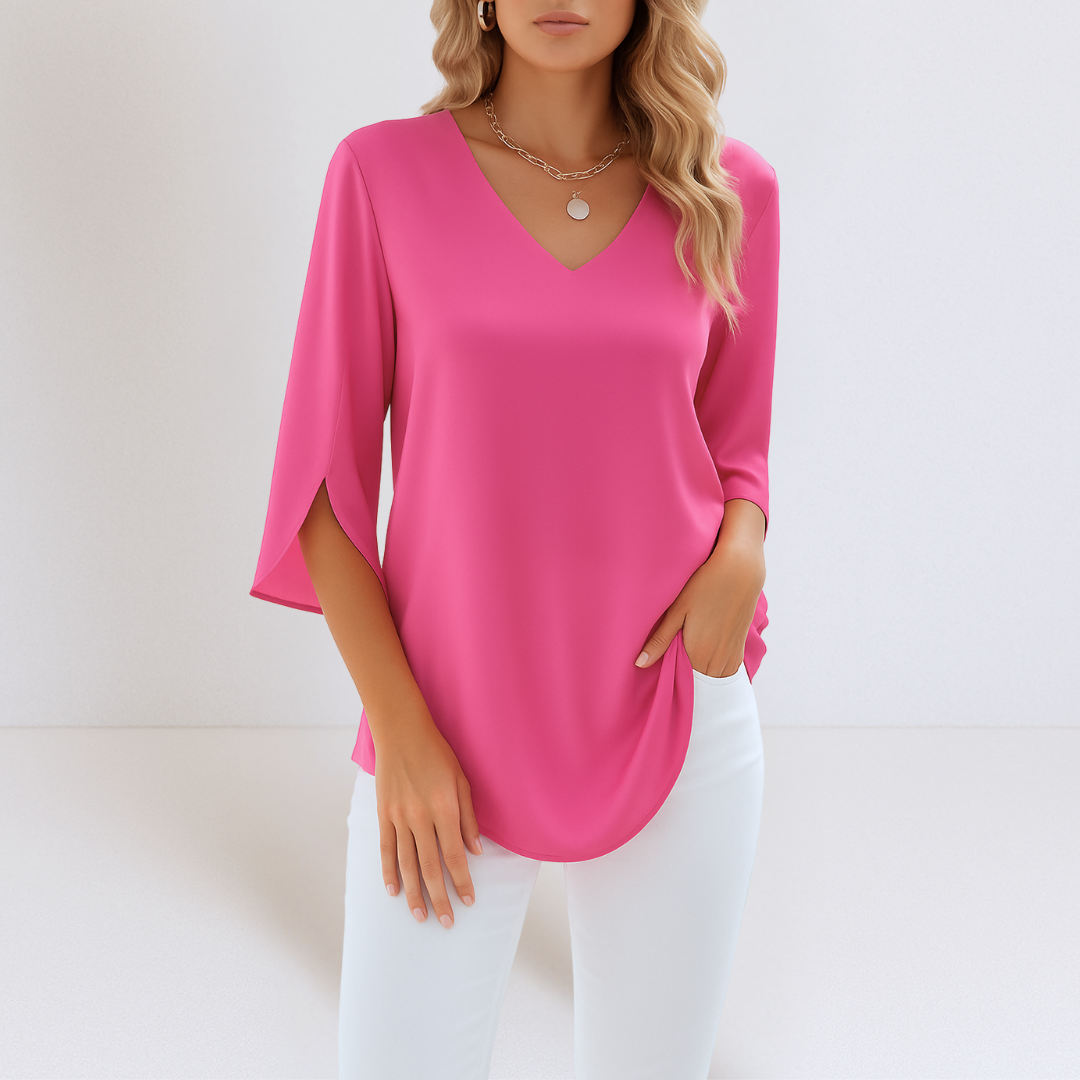 Dana Rose – Elegancka bluzka damska z dekoltem w serek