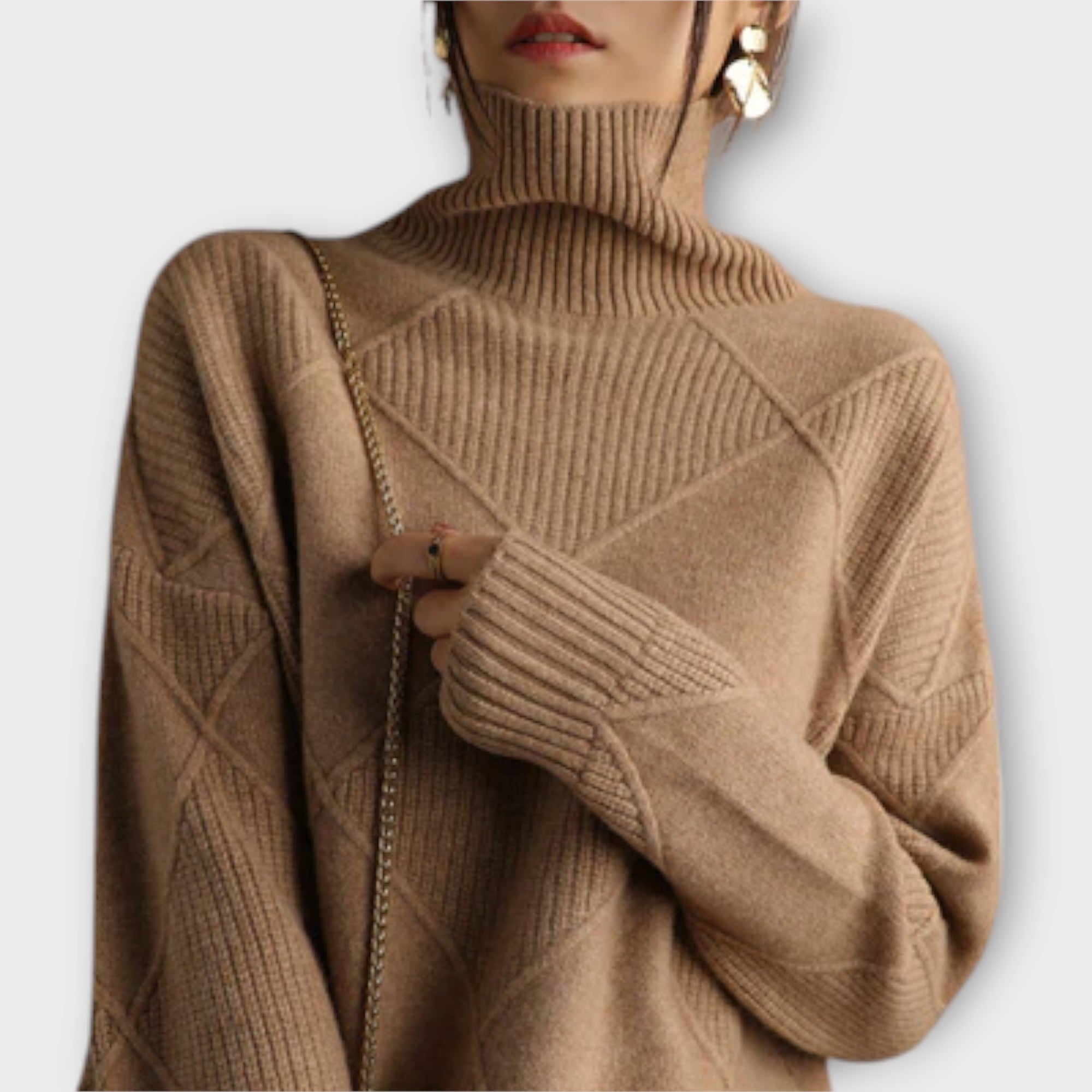 Melanie Rose – Damski sweter z golfem