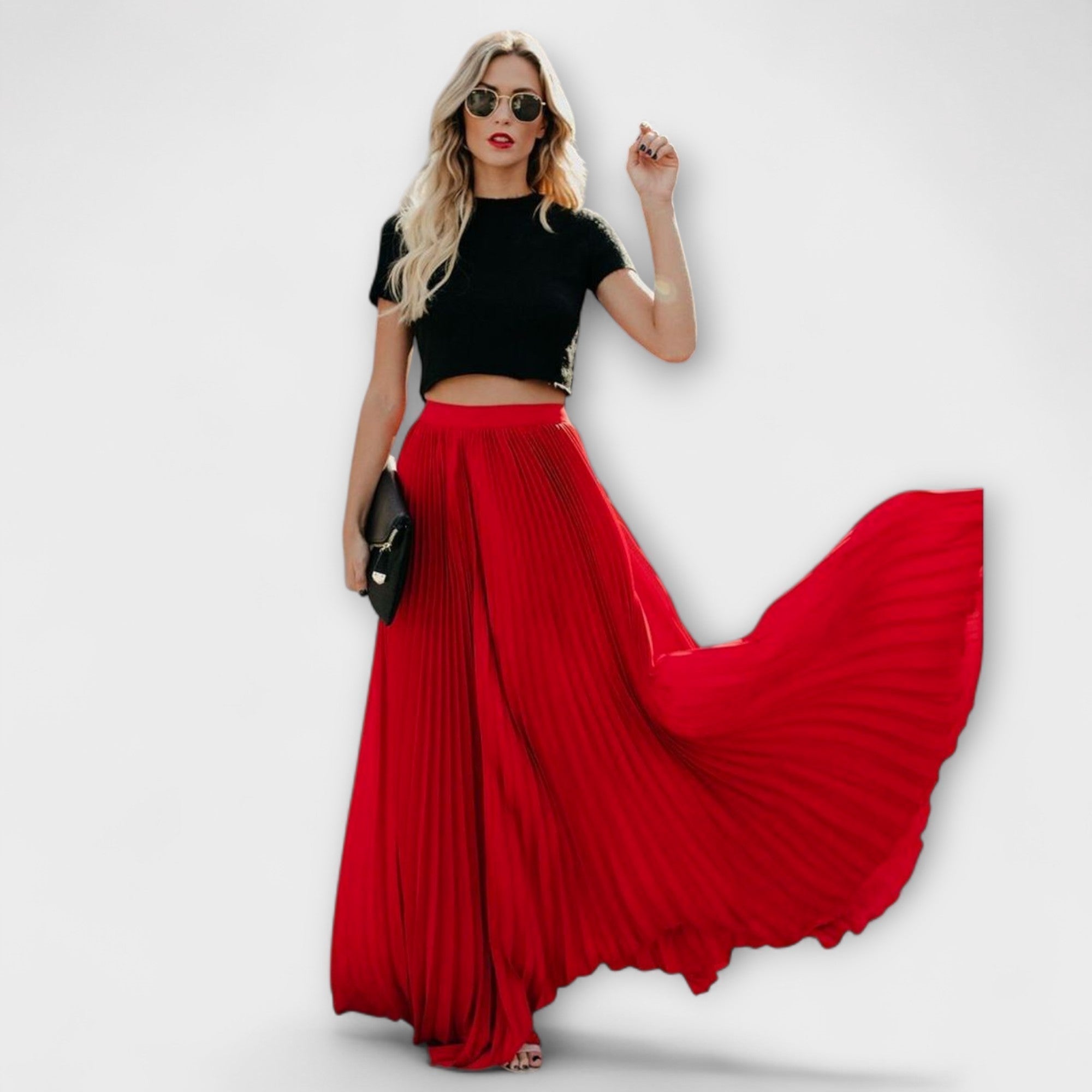 Zofia – Damska spódnica maxi plisowana