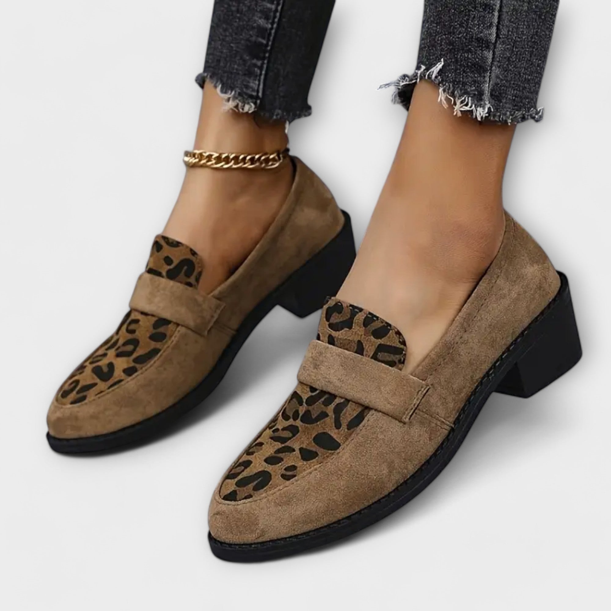 Natalia – Damskie mokasyny w leopardzi wzór
