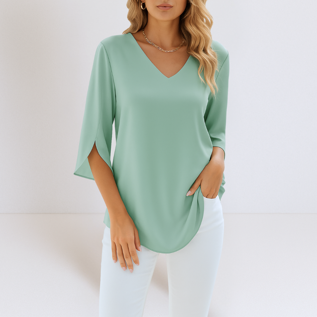 Dana Rose – Elegancka bluzka damska z dekoltem w serek
