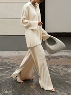 Camila – Plisowany komplet damski oversize
