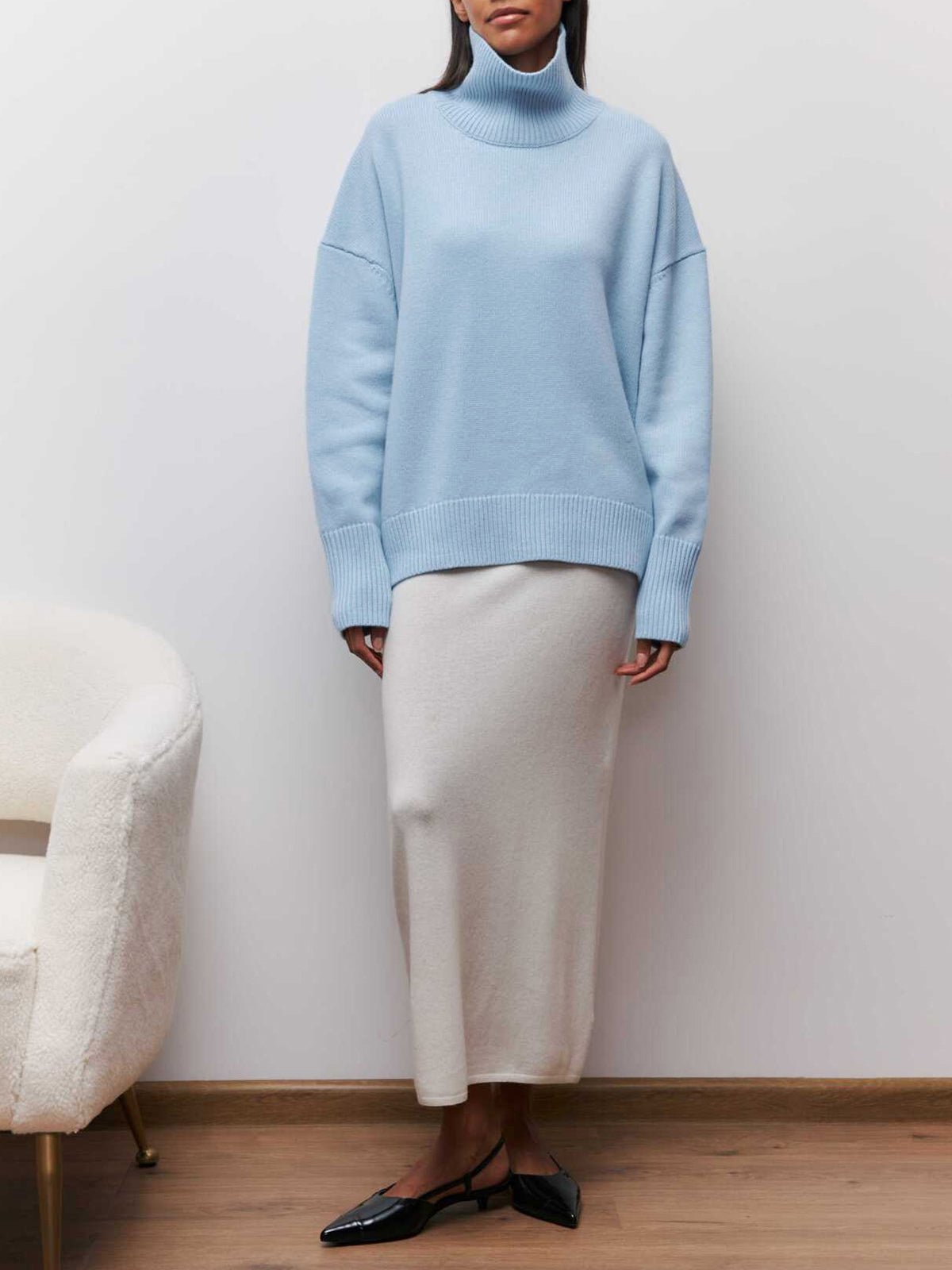 Erica – Sweter damski oversize z golfem
