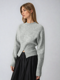 Sophia – Sweter damski z zamkiem i podkreśloną talią