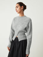 Sophia – Sweter damski z zamkiem i podkreśloną talią