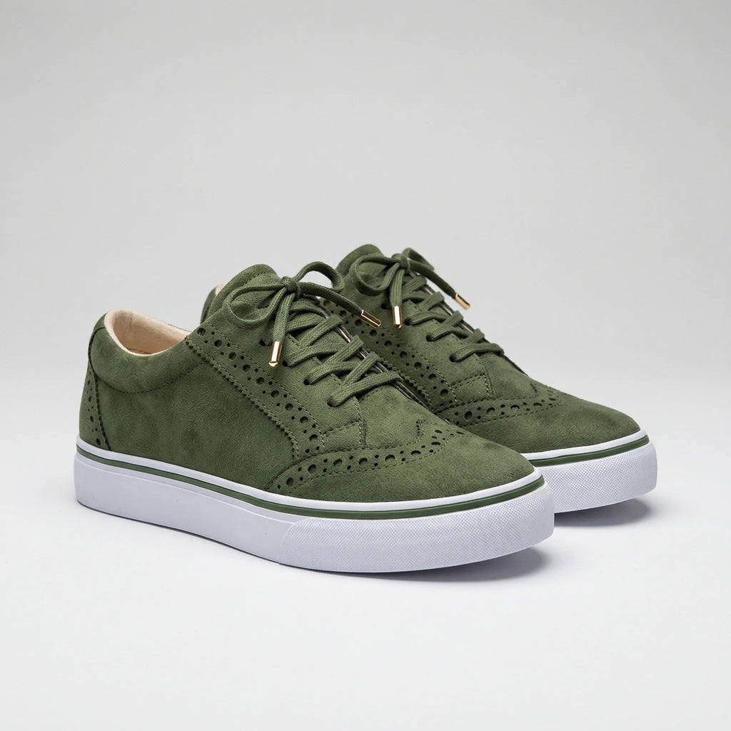 Sneakersy Damskie Na Platformie - Codzienne Spacery Po Mieście