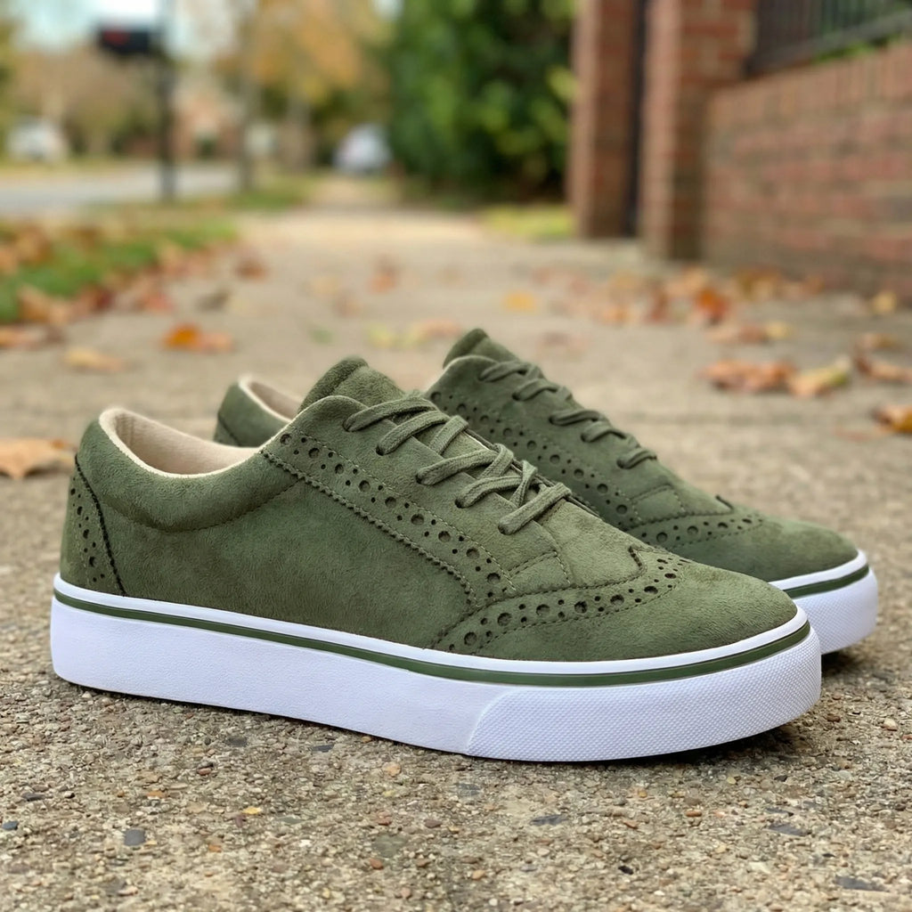 Sneakersy Damskie Na Platformie - Codzienne Spacery Po Mieście