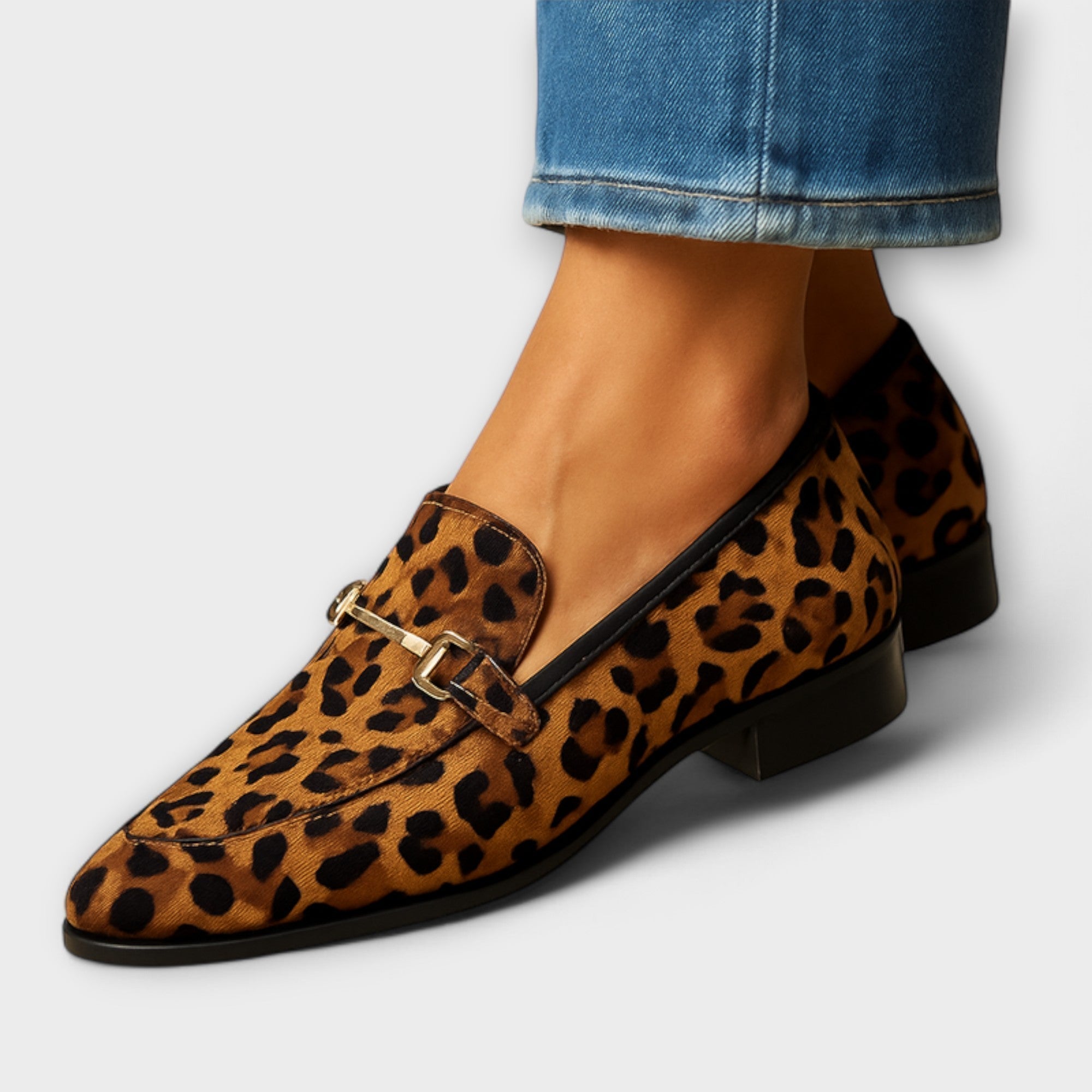 Rita – Damskie buty wsuwane ze zwierzęcym wzorem