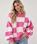 Sophia Marie – Jersey oversize de mujer de cuadros