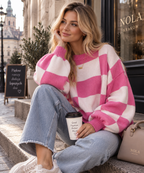 Sophia Marie – Jersey oversize de mujer de cuadros
